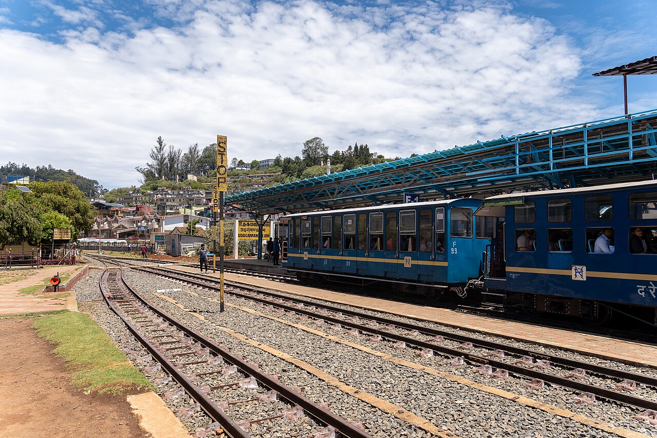 Udhagamandalam (Ooty) terminus of the UNESCO-listed Nilgiri Mountain Railway.