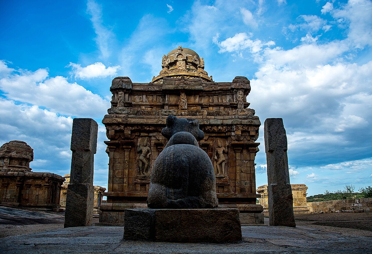 The Vijayalaya Choleeswaram temple at Narthamalai, an early medieval rock-and-stone Shiva shrine.
