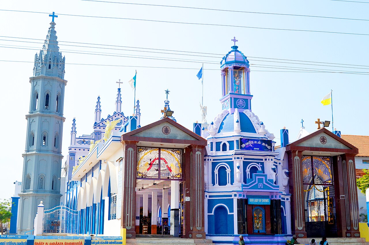 The Basilica of Our Lady of Snows, a major Roman Catholic pilgrimage centre in Thoothukudi.