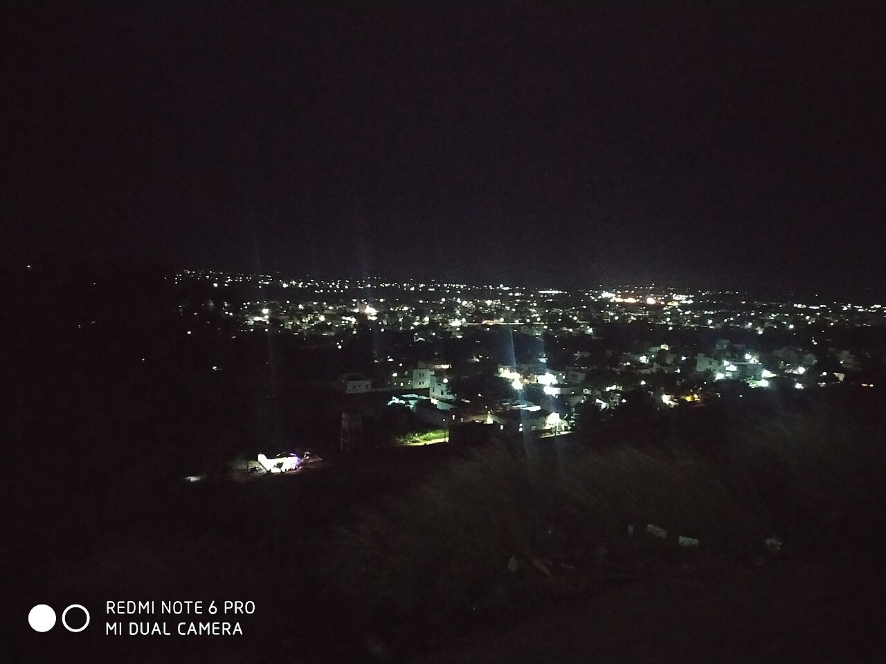 Night view of Kovilpatti, a town famed for safety matches, fireworks and peanut candy.